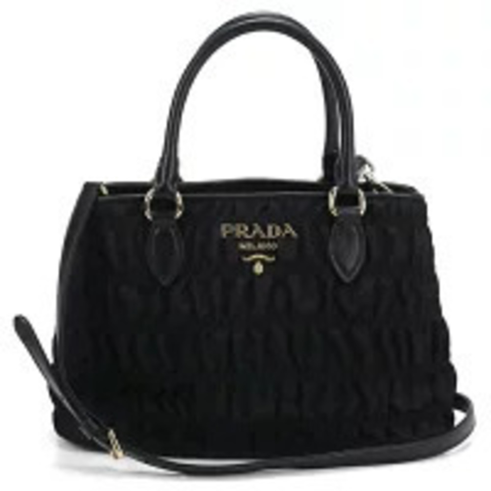 Prada Tote Tessuto Saffiano Bag Black Handbag